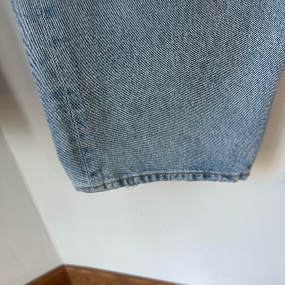 Agolde Mía Blue mid Rise Straight Leg Jeans Classic Style Organic Denim size 31 - Picture 6 of 7